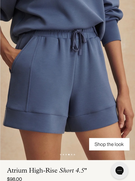 Varley Pants - Varley Atrium High-Rise Shorts in Bijou Blue